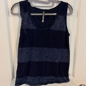 Charlotte Russe Navy and sparkly silver tank